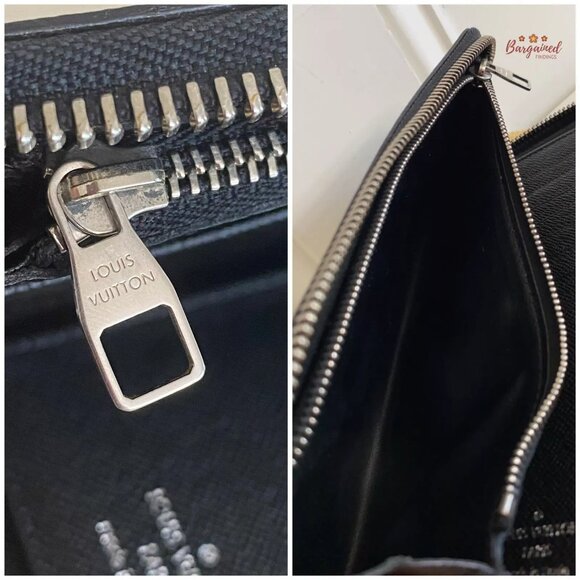 Authentic Louis Vuitton Gray Black Damier Graphite Canvas Zippy Organizer Wallet - Picture 11 of 13